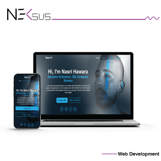 Developer portfolio website with advanced animations, modern UI, and smooth interactive transitions by neksusteam.